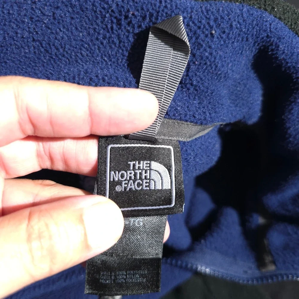 The North Face Fleece Jacket Mens XL Blue Black Full Zip Denali Style 15452